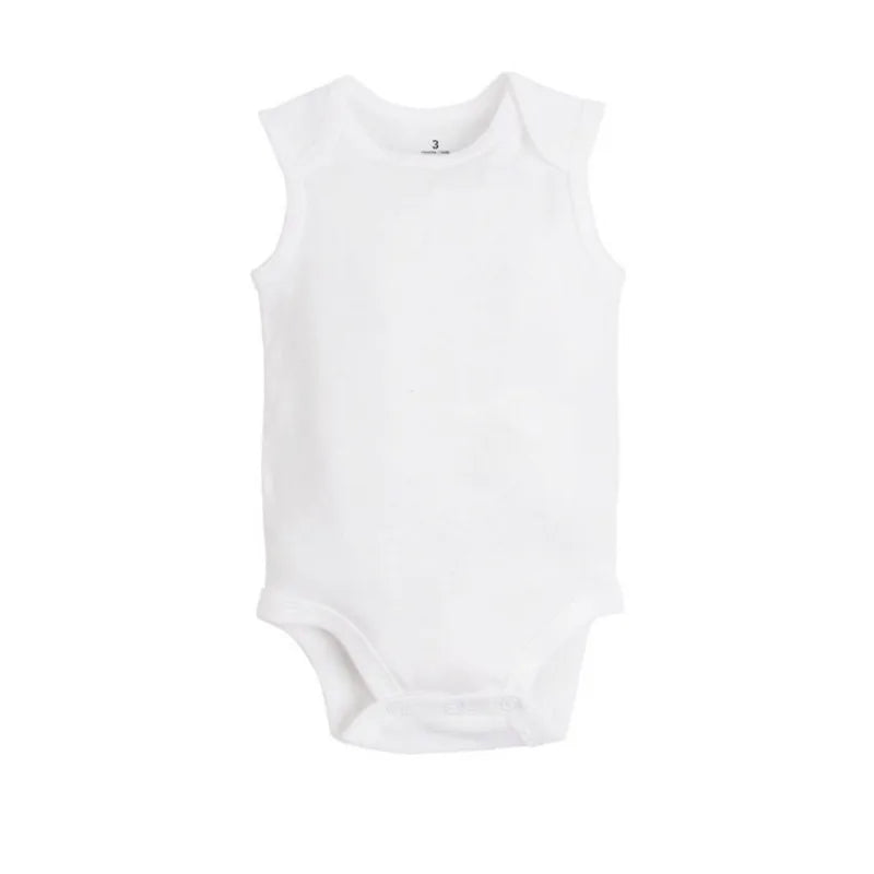 5/10 PCS/LOT Newborn Baby Clothing 2023 summer Baby Boy Girl Clothes 100% Cotton White Kids Infant Bebe Bodysuits & Jumpsuits