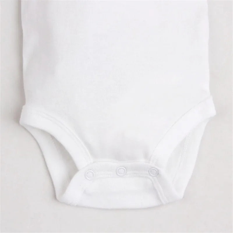 5/10 PCS/LOT Newborn Baby Clothing 2023 summer Baby Boy Girl Clothes 100% Cotton White Kids Infant Bebe Bodysuits & Jumpsuits