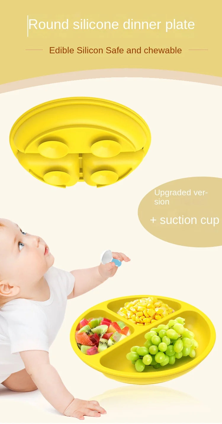 Baby Safe Silicone Dining Plate Suction